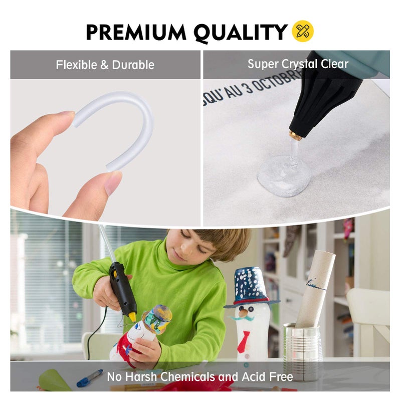 Magicfly Mini Hot Glue Gun Sticks, Huge Pack of 300, 4" Long and 0.27" Diameter Hot Melt Glue Sticks, Compatible with Most Glue Guns, Perfect for DIY Craft Projects and Sealing - Image 3